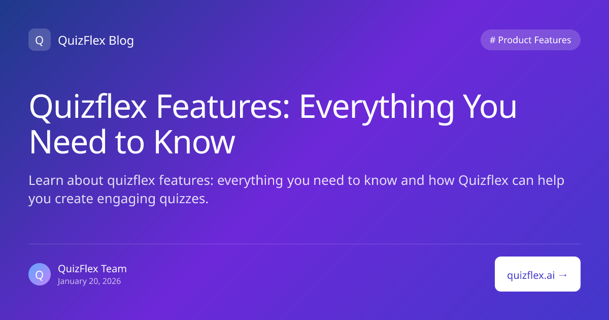 Quizflex Features: Everything You Need to Know | QuizFlex AI